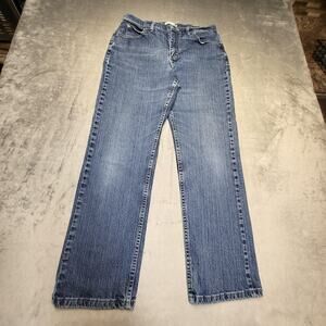 Riders Jeans Womens 10 Blue Straight Relaxed Medium Wash 5-Pocket